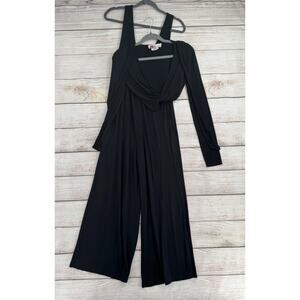 Free People FP Beach Sleeveless Jumpsuit and Wrap Tie Top Womens XS Black